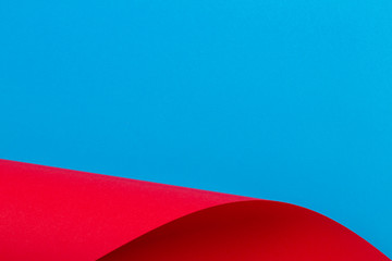 Abstract colorful background. Red and light blue color paper in geometric shapes
