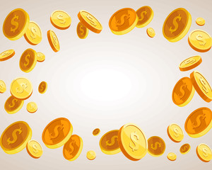 Finance and business management, team working together in a virtual environment, Growing Money - Plant On Coins.