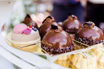 Beautifully decorated wedding ceremony location under a large oak tree, wide view.