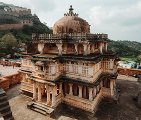 Ancient Jain temple in the Kumbhalgarh Fort in Udaipur, Rajasthan, India