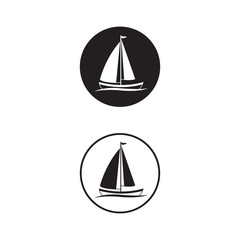 Sailboat icon vector