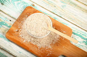 coconut shavings lying on the table