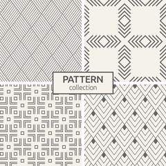 Set of four seamless patterns.