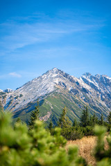 High Tatra mountain autumn sunny day, relaxing landscape, alp view