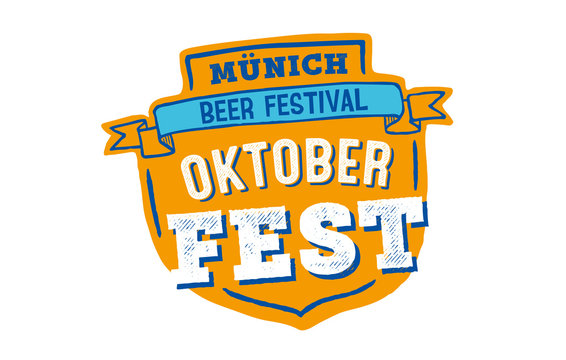 Oktoberfest beer festival. Handwritten lettering, vector logotype for banner, card, event, invitation, flyer. Bavarian beer festivities in Germany.