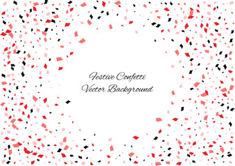 Festive color rectangle confetti background. Abstract frame confetti texture for holiday, postcard, poster, website, carnivals, birthday and children's parties. Cover confetti mock-up. Wedding card