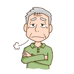 	ため息　高齢男性　悩み