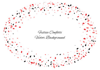 Obraz premium Festive color rectangle confetti background. Abstract frame confetti texture for holiday, postcard, poster, website, carnivals, birthday and children's parties. Cover confetti mock-up. Wedding card