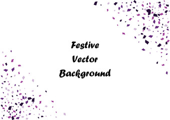 Festive color rectangle confetti background. Abstract frame confetti texture for holiday, postcard, poster, website, carnivals, birthday and children's parties. Cover confetti mock-up. Wedding card