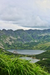 View of Big Pond in Tatra Mountains, Europe, Poland. Five Polish Pond.