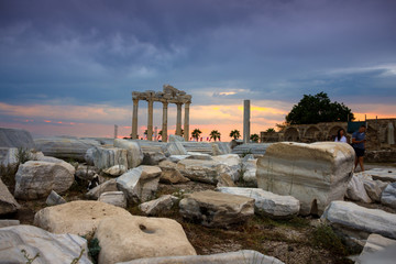 Ruins of the Temple of Apollo in Side, Turkey