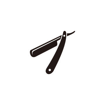 Barber straight razor icon