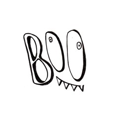 Happy halloween design element on white background for your design