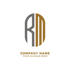 MR minimalist letters, with black and gold, white, black background logos