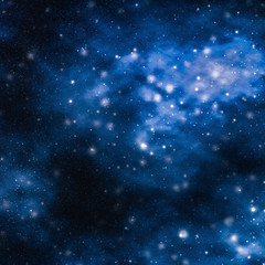 Stars, planet and galaxy in cosmos universe, space and time travel science background