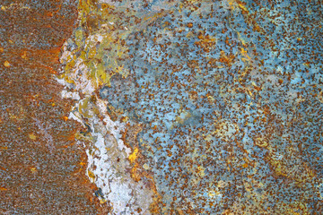 Abstract grunge rustic background. Colorful rusty background. Selective focus