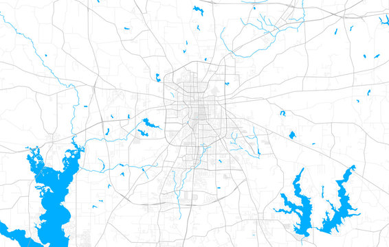 Rich detailed vector map of Tyler, Texas, USA © netsign
