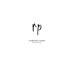 RP Initial handwriting logo vector