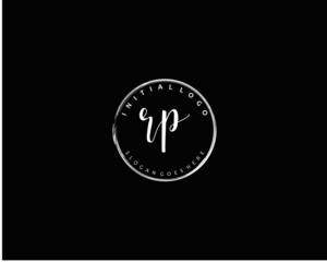 RP Initial handwriting logo vector