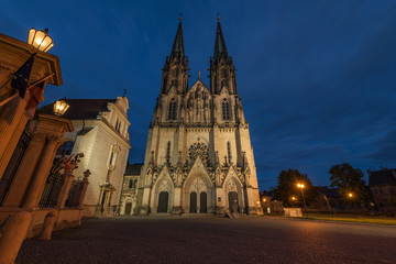 Fototapeta na wymiar Monumental Cathedral of St. Wenceslas in Olomouc