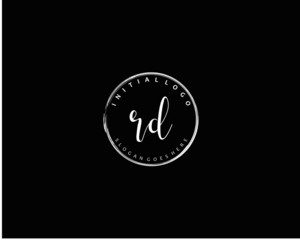 Fototapeta premium RD Initial handwriting logo vector