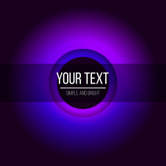 Colorful luminescence circle concept, bright gradient banner