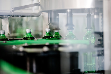 Water factory - Water bottling line for processing and bottling pure spring water into small bottles.