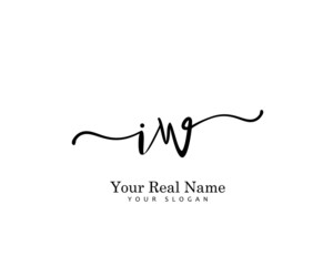 IW Initial beauty monogram logo vector