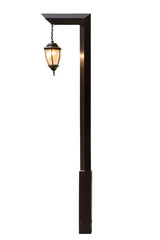 retro vintage street lamp isolated on white background