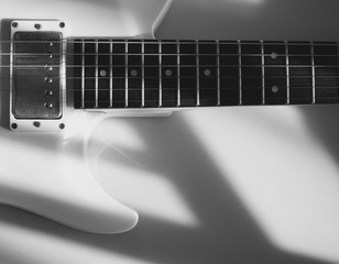 white electric guitar on цршеу ифслпкщгтв