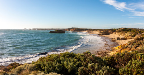 Fototapeta na wymiar Beautiful seaside view from Great ocean road, Port Campbell National Park, Victoria, Australia