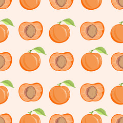 Seamless pattern of peaches