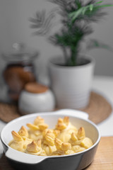 baking pastry stuffed in a pan