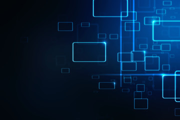 2d illustration Abstract futuristic electronic circuit technology background