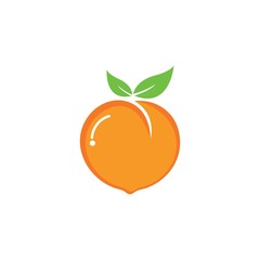 Set of peach fruit logo vector icon concept illustration design 