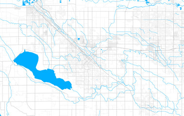 Rich detailed vector map of Nampa, Idaho, USA