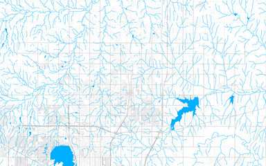 Rich detailed vector map of Edmond, Oklahoma, USA