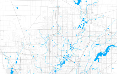 Rich detailed vector map of Carmel, Indiana, USA