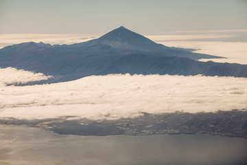 Teide view from above. National Park, Tenerife, Canary Islands, Spain.