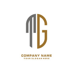 TG minimalist letters, with black and gold, white, black background logos