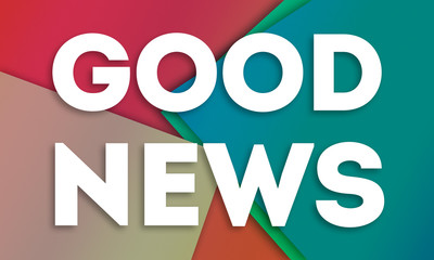 Good News - word written on colorful paper cards background