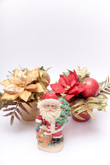 copy space for merry christmas card on a white background