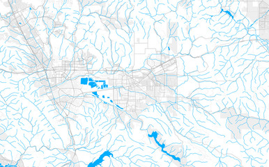 Rich detailed vector map of Livermore, California, USA