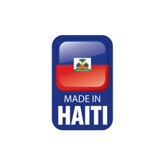 Haiti flag, vector illustration on a white background