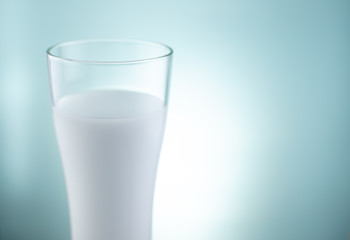 Milk in a glass. Healthy eating concept