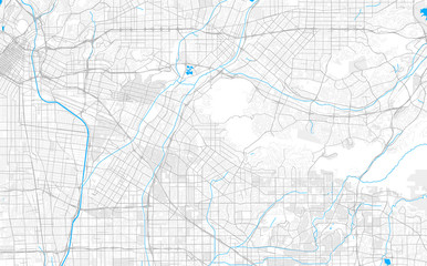 Rich detailed vector map of Whittier, California, USA