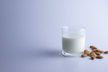 Milk in a glass. Healthy eating concept