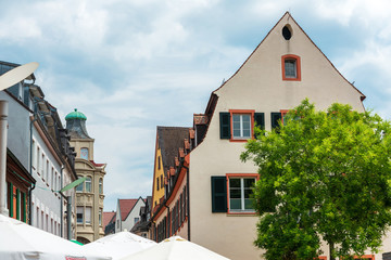 MEERSBURG, GERMANY - June 29, 2018: Antique building view in Old Town Meersburg, Germany