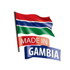 Gambia flag, vector illustration on a white background