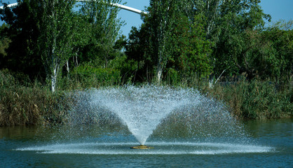 Fuente en parque